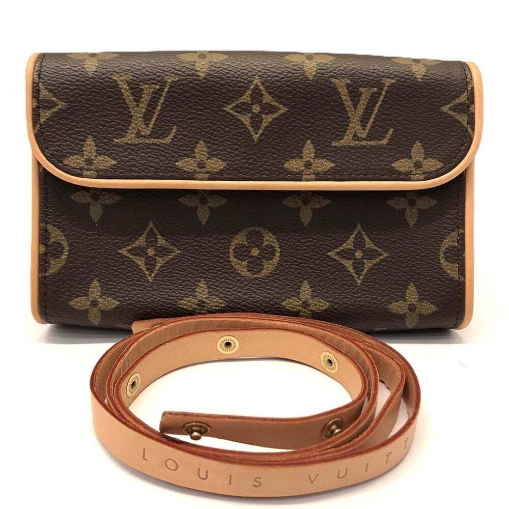 LOUIS VUITTON Brown Monogram Leather Pochette Pouch - Picture 1 of 7